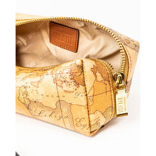 Alviero Martini Prima Classe Elegant Beige Cotton Clutch Bag