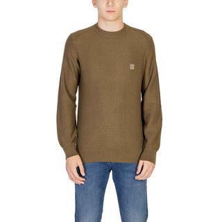 Hugo Boss Green Cotton Sweater