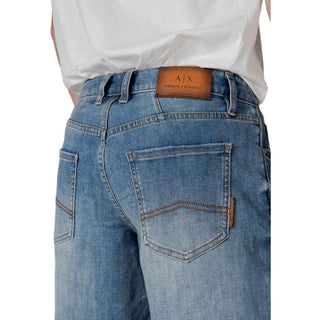 Armani Exchange Blue Polyester Bermuda