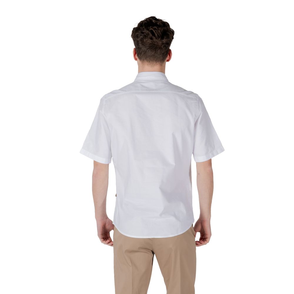 Hugo Boss White Cotton Shortsleeve