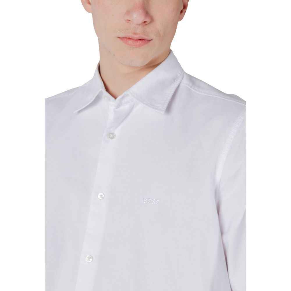Hugo Boss White Cotton Shortsleeve