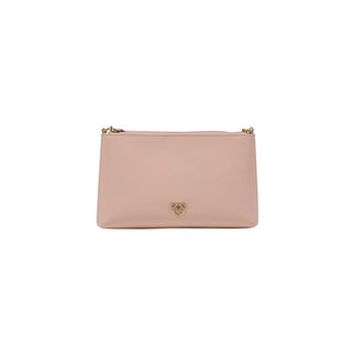 Pinko Elegant Pink Leather Clutch Bag