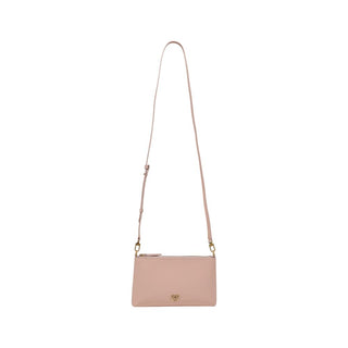 Pinko Elegant Pink Leather Clutch Bag