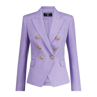 Balmain Purple Wool Suits & Blazer