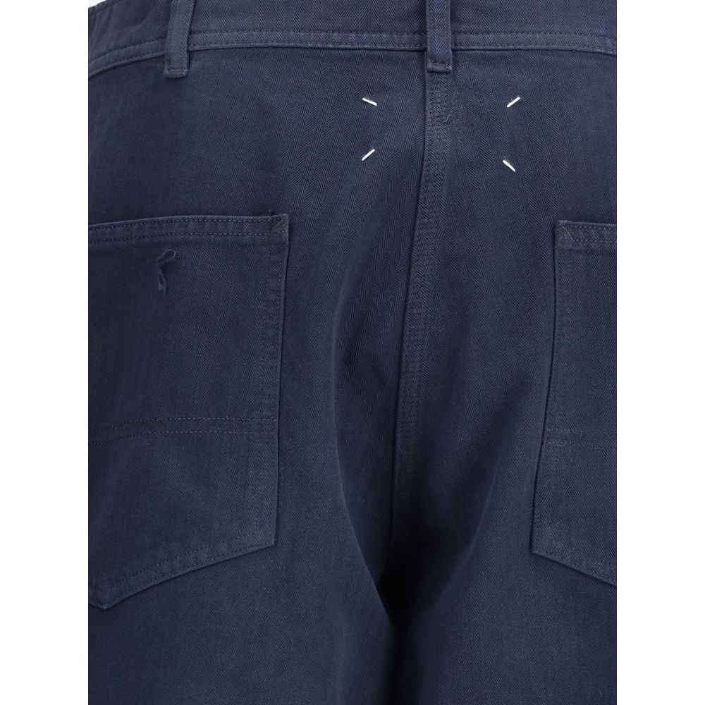 Margiela Blu Cotton Trousers