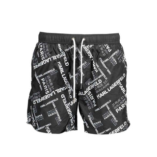 Karl Lagerfeld Black Polyester Swimwear