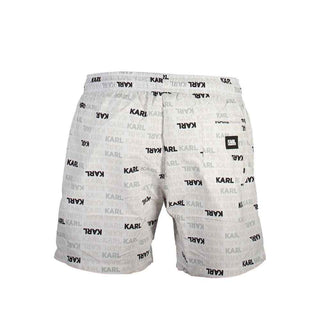 Karl Lagerfeld White Polyester Men's Swim Trunks