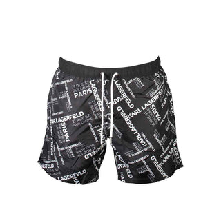 Karl Lagerfeld Black Polyester Swimwear