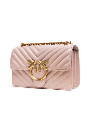 PINKO Powder Pink Mini Love Bag One Chevron
