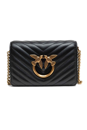 PINKO Black Love Click Mini Sheep nappa Chevron