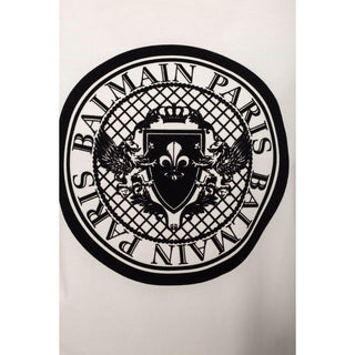 Balmain White Cotton Sweatshirt