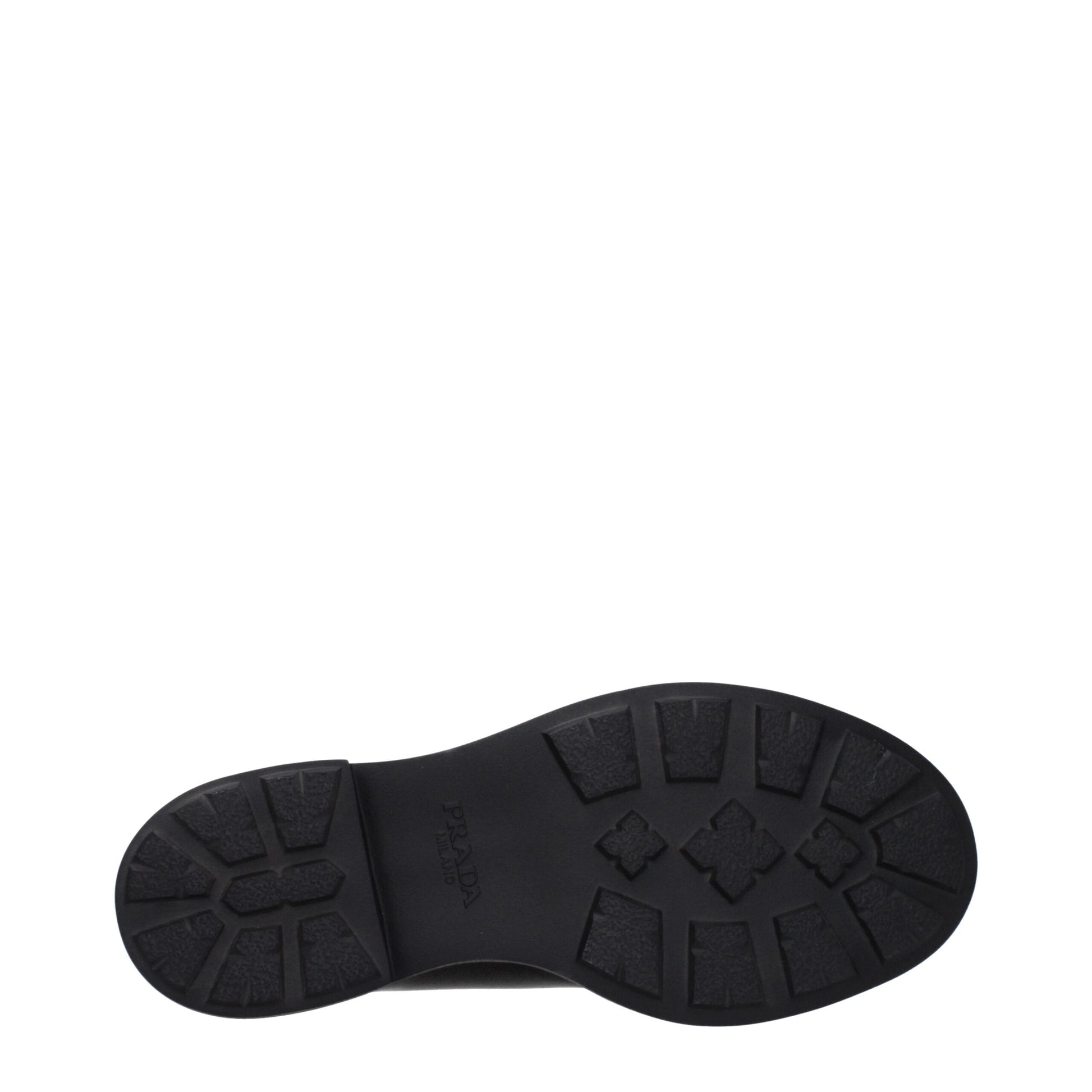 Prada Black Leather Oxfords And Derbies
