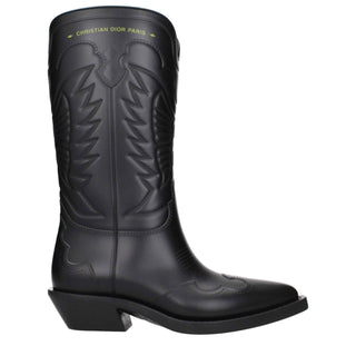 Christian Dior Black Leather Ankle Boots