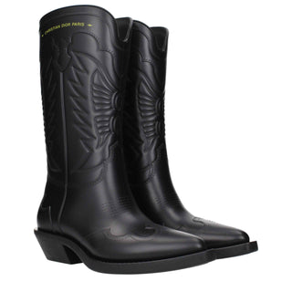 Christian Dior Black Leather Ankle Boots