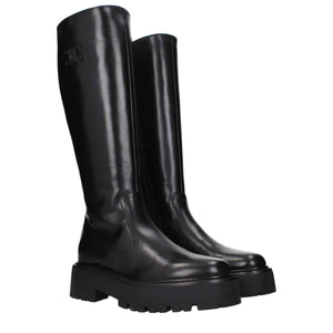 Celine Black Leather Ankle Boots