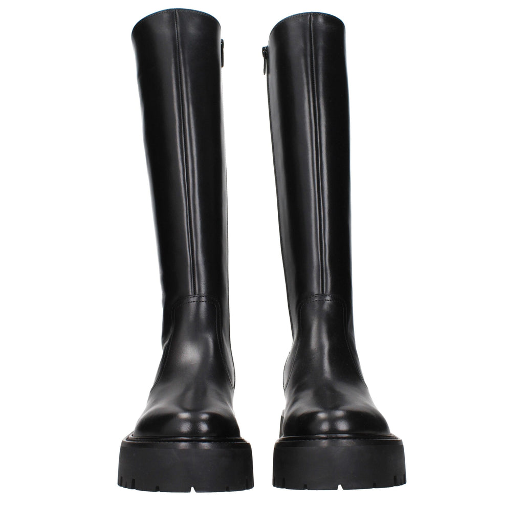 Celine Black Leather Ankle Boots