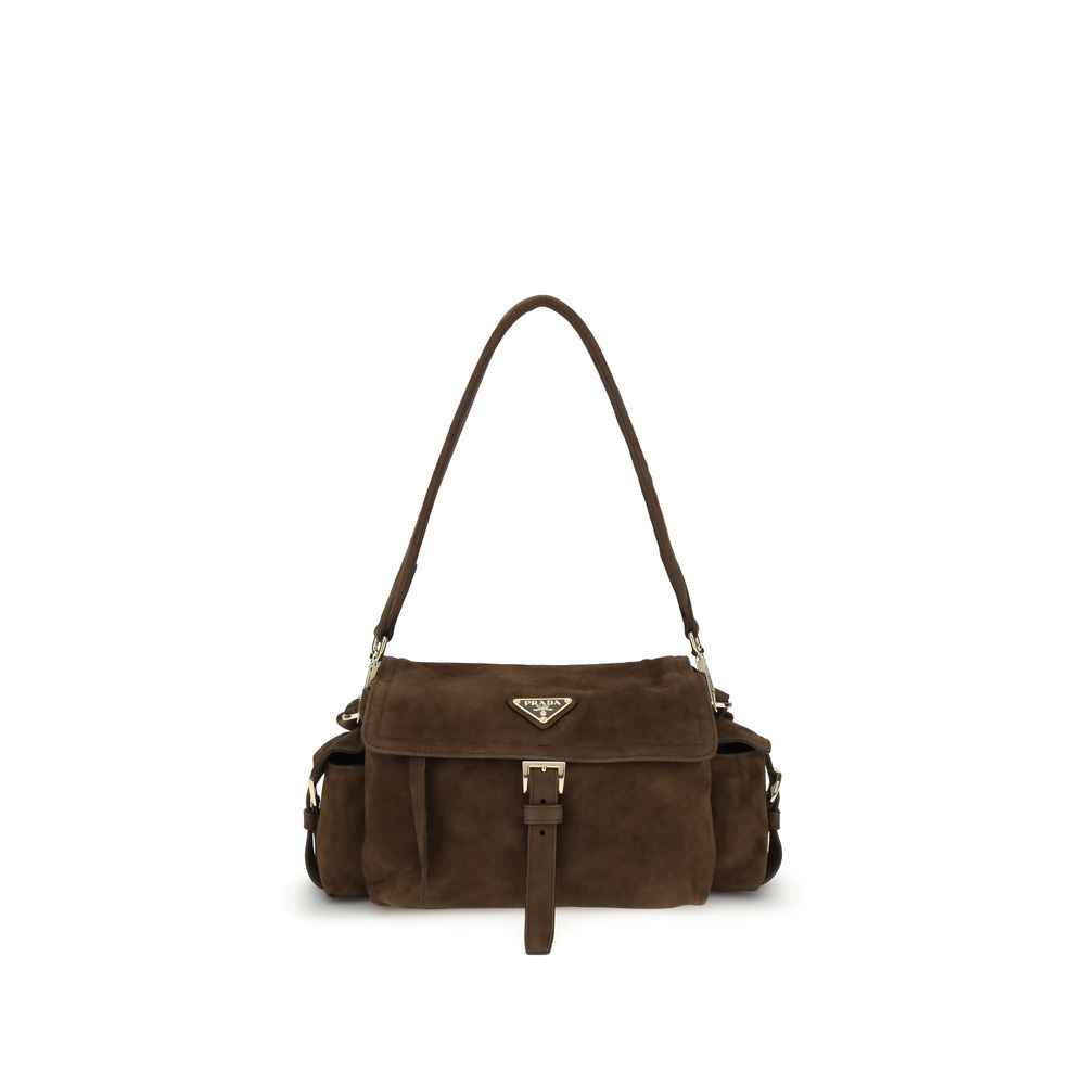Prada Explore medium Suede Shoulder Bag