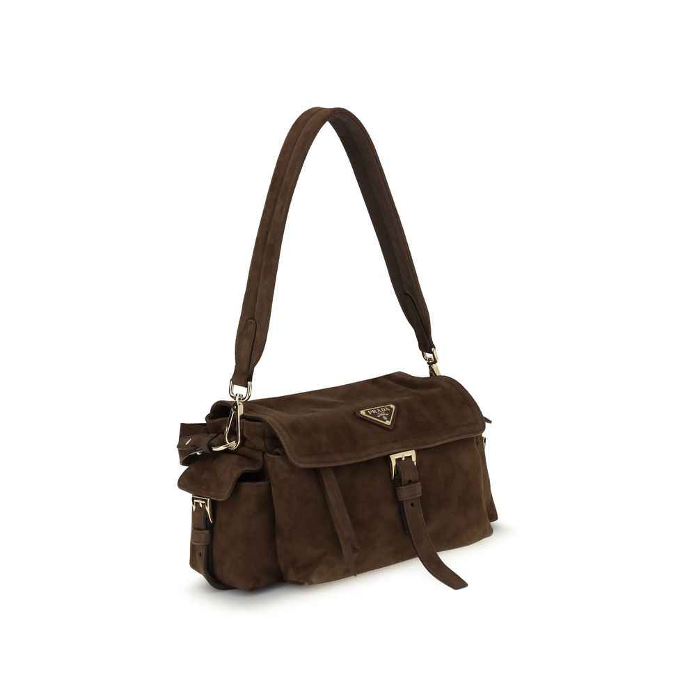 Prada Explore medium Suede Shoulder Bag