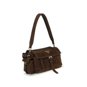 Prada Explore medium Suede Shoulder Bag