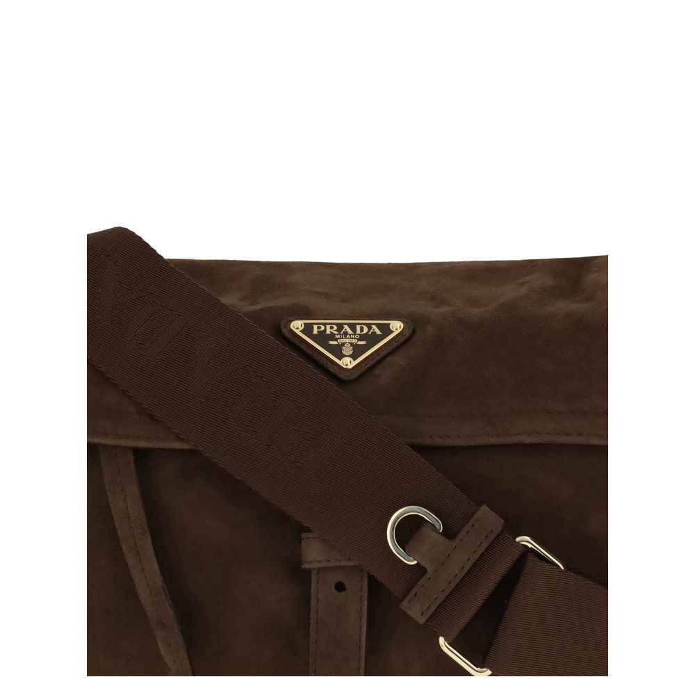 Prada Explore medium Suede Shoulder Bag