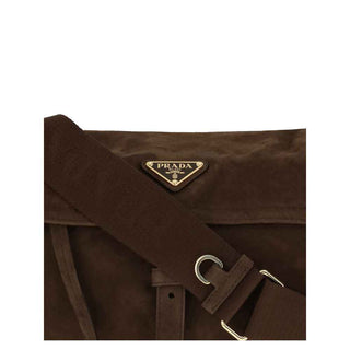 Prada Explore medium Suede Shoulder Bag