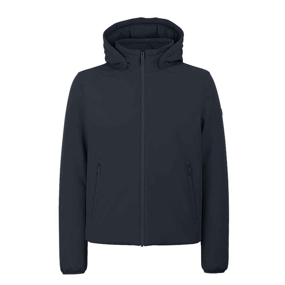 Yes Zee Blue Nylon Jackets & Coat