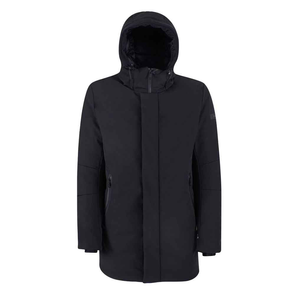 Yes Zee Black Nylon Jackets & Coat