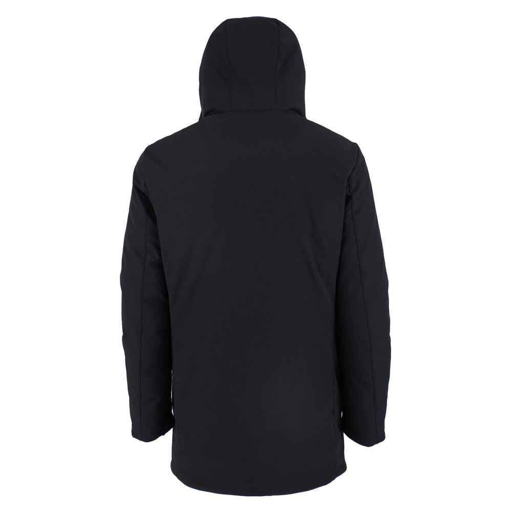 Yes Zee Black Nylon Jackets & Coat