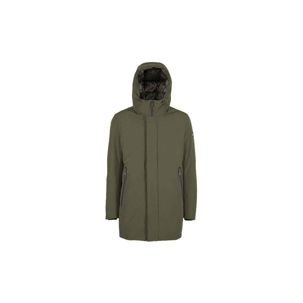 Yes Zee Green Nylon Jackets & Coat