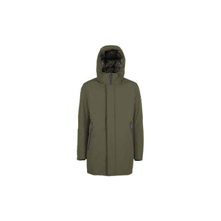 Yes Zee Green Nylon Jackets & Coat