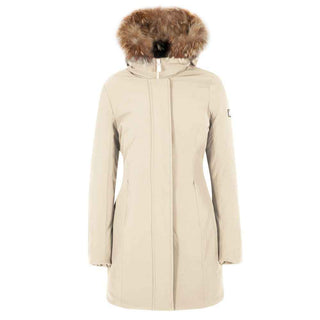 Yes Zee White Nylon Jackets & Coat