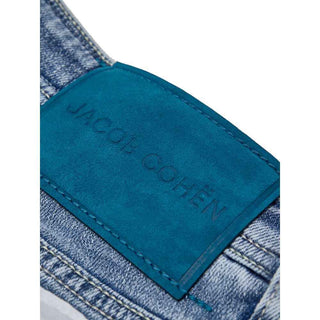 Jacob Cohen Blue Cotton Skinny Jean