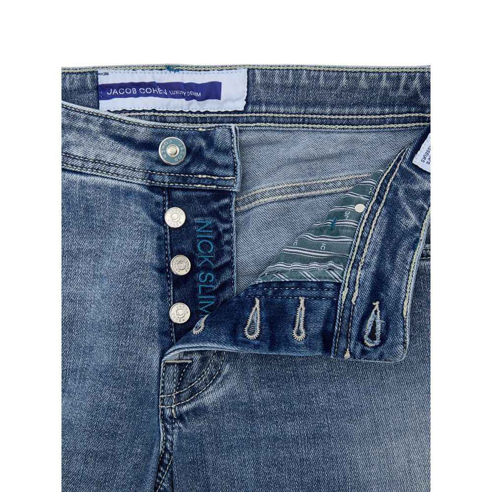 Jacob Cohen Blue Cotton Skinny Jean