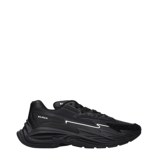 Balmain Black Leather Athletic Sneakers