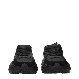 Balmain Black Leather Athletic Sneakers
