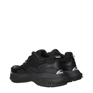 Versace Black Fabric Athletic Sneakers