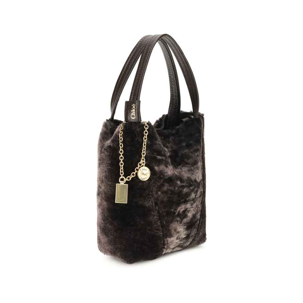 Chloé Shearling Spin Tote Bag