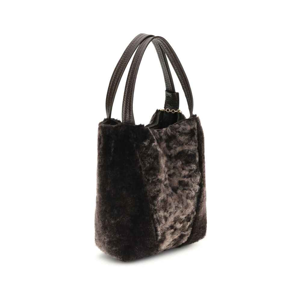 Chloé Shearling Spin Tote Bag