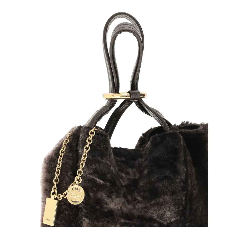 Chloé Shearling Spin Tote Bag