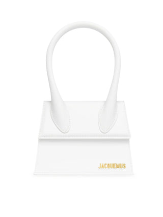 Jacquemus Le Chiquito Moyen White Bag with Gold Hardware
