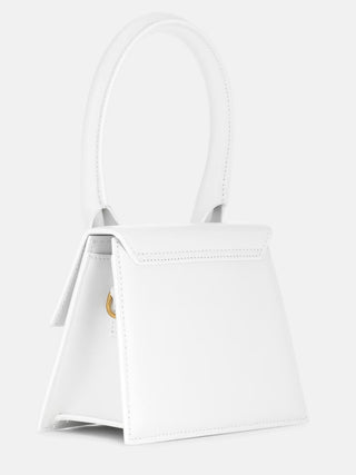 Jacquemus Le Chiquito Moyen White Bag with Gold Hardware