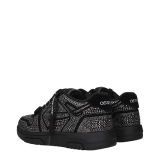 Off-White Black Leather Sneakers