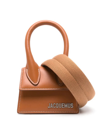 Jacquemus Light Brown Le Chiquito Homme Crossbody Bag with Silver Hardware