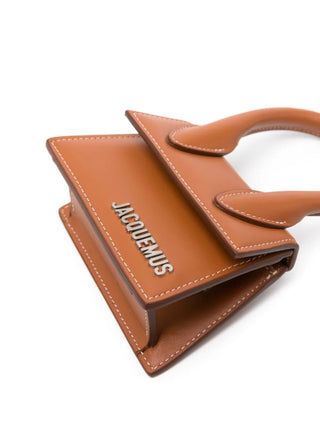 Jacquemus Light Brown Le Chiquito Homme Crossbody Bag with Silver Hardware