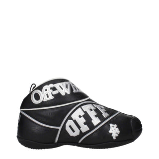 Off-White Black Leather High Tops