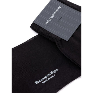 ZEGNA Gray Cotton Sock