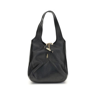 Chloé Elegant Small Balloon Shoulder Bag in Grained Buffalo Leather
