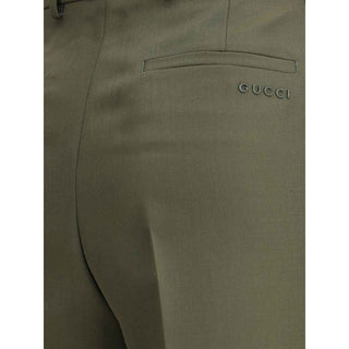 Gucci Green Wool Pants