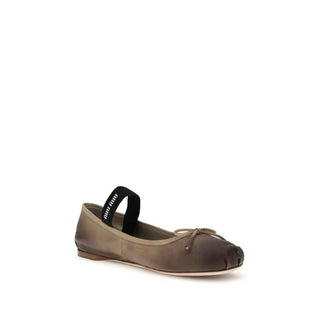 Miu Miu Leather Ballerinas