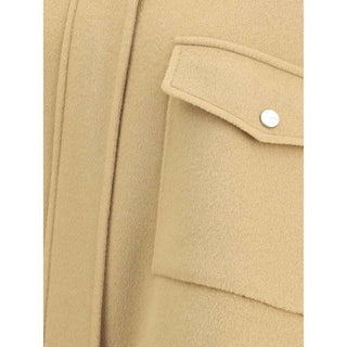 PINKO Double Wool-blend fabric Caban with high collar